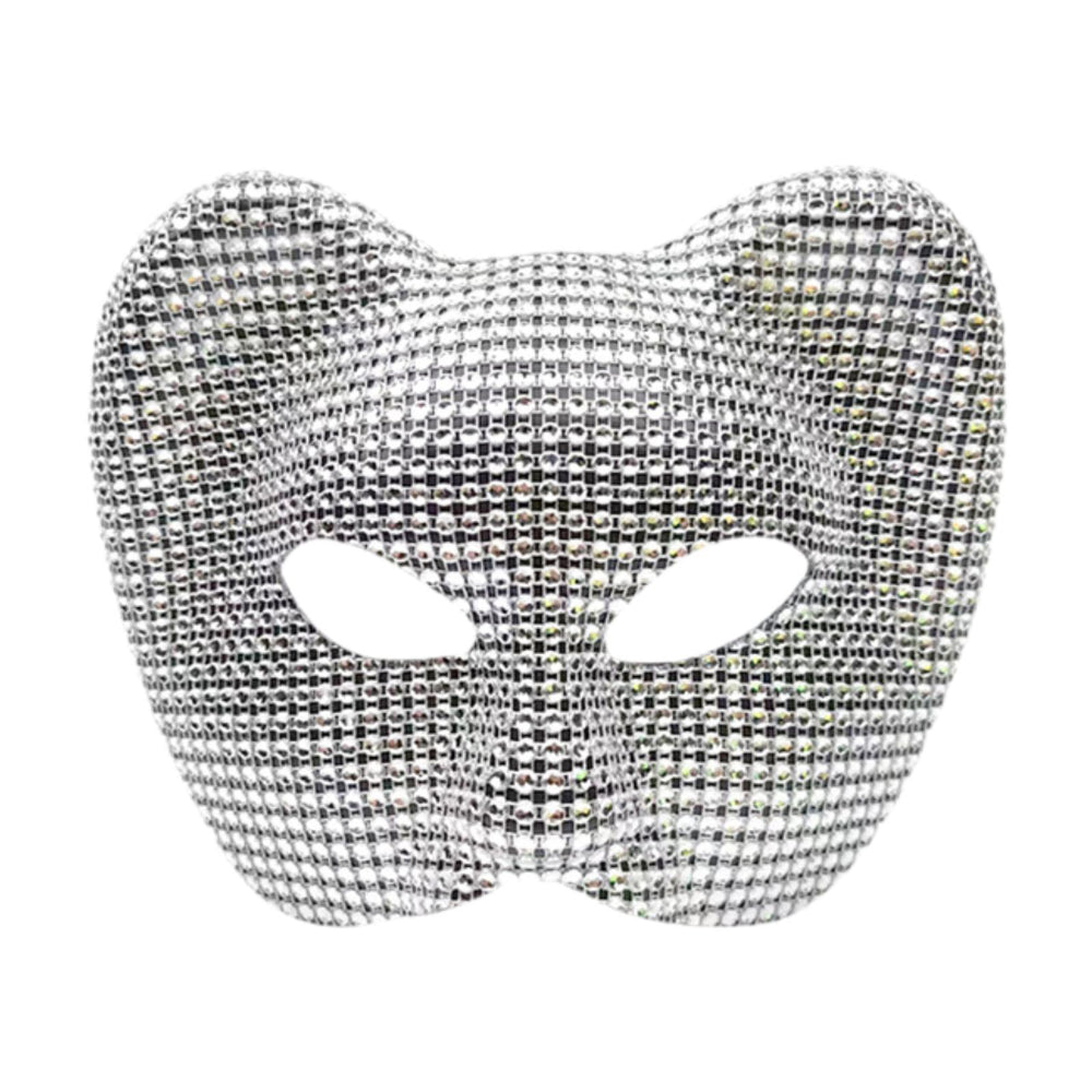 Crofta Leopard Mask Photo Prop Costume Accessory for Costume Party Easter Nightclub Silver