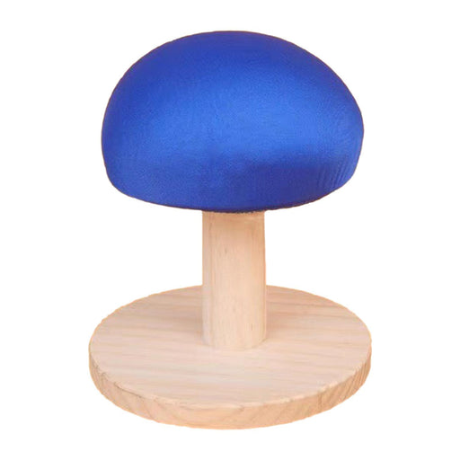 Crofta Round Ironing Stool Solid Wood Ironing Pad for Shirts Shoulders Collars Blue