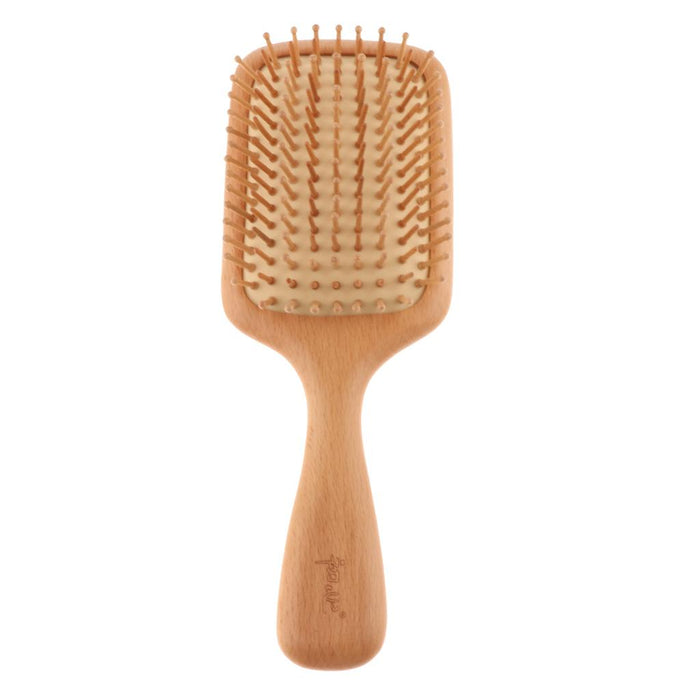 Crofta Wooden Paddle Brush Massage Scalp Brush For Detangling Men Women Kid Hair 01