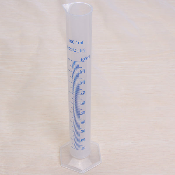 Crofta 100ml Transparent Plastic Graduated Cylinder