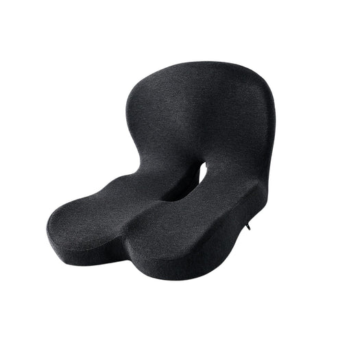 Crofta Memory Foam Seat Cushion Lumbar Support Pillow for Office Chair Gaming Chair Dark Gray