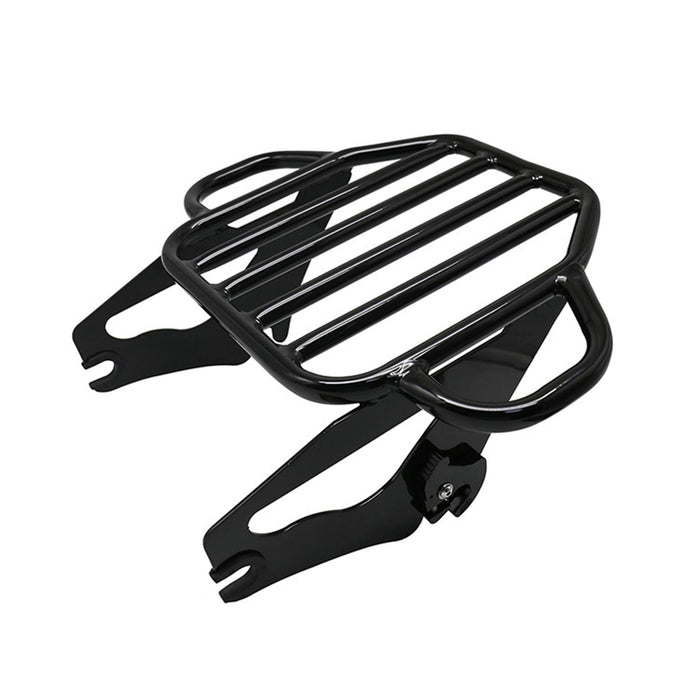 Crofta Detachable Two up Luggage Rack for Harley Davidson Street Glide Touring Black