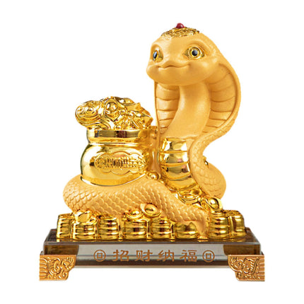 Crofta Year of Snake Statue Resin 2025 Chinese Lunar New Year Decor for Living Room Style B