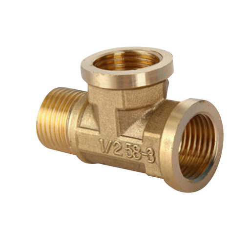 Tee Pipe Fitting Brass Home for Sprinkler Pipe Plumbing Water Pipe Connector Style D