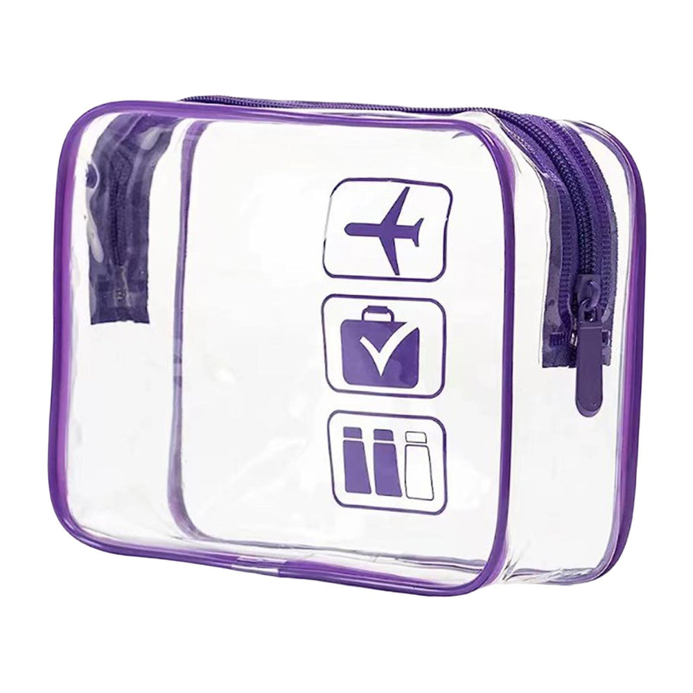 Crofta Clear Makeup Bag Bag for Essentials Traveling Bathroom Violet