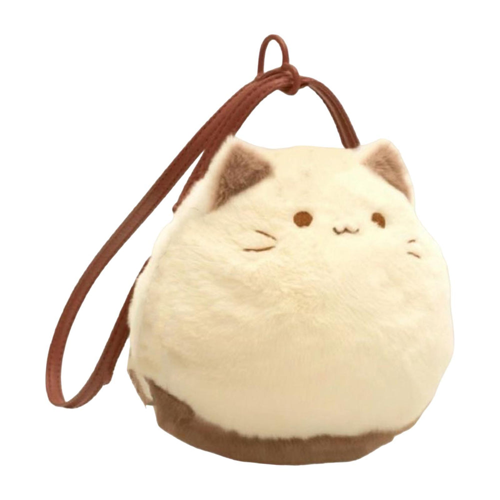 Cute Cat Plush Bag Stylish Funny Change Purse Gift Stuffed Toy Crossbody Bag Style C