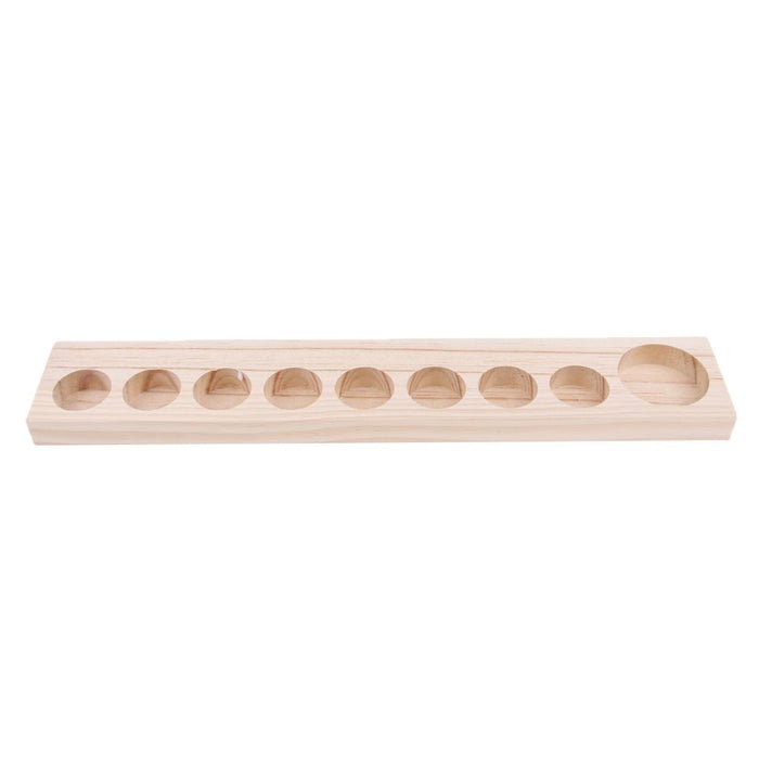 Crofta Wooden Essential Oil Holder Display Storage Rack Tray Organizer  9 Slots