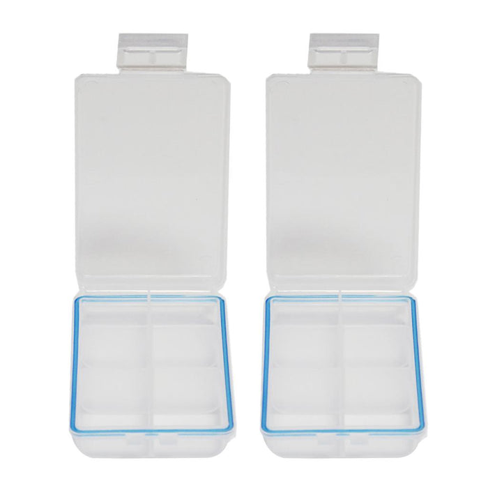 2 Pieces Travel Pill Organizer Medicine Container Case Jewelry Storage Box