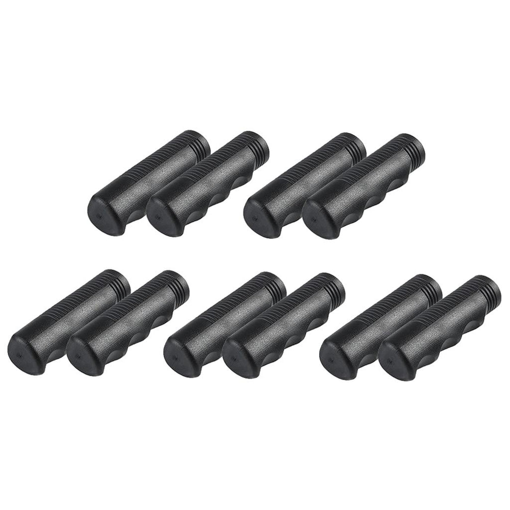 10Pieces Wheelchair Handle Grip Non-Slip PVC Replacement for Dia 7/8 inch Black