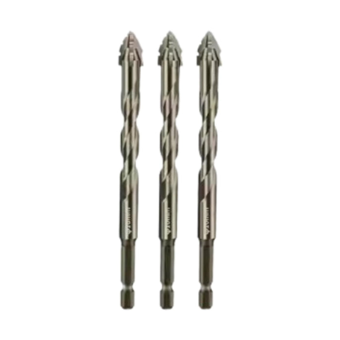 Crofta 3x Four Flute Sawtooth Eccentric Drill Bits Skewed Head Eccentric Drill Bits 10mm