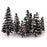 Crofta 16pcs Green Black 2.36 Inch - 4.72 Inch Scenery Landscape Model Trees