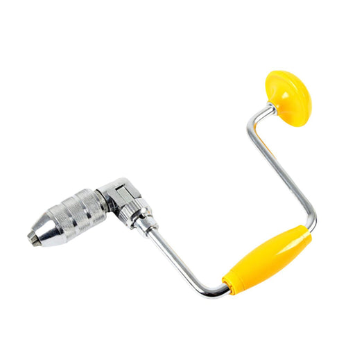 Swing Bit Brace Wood Plastic Acrylic Punching Professional Manual Hand Drill Yellow