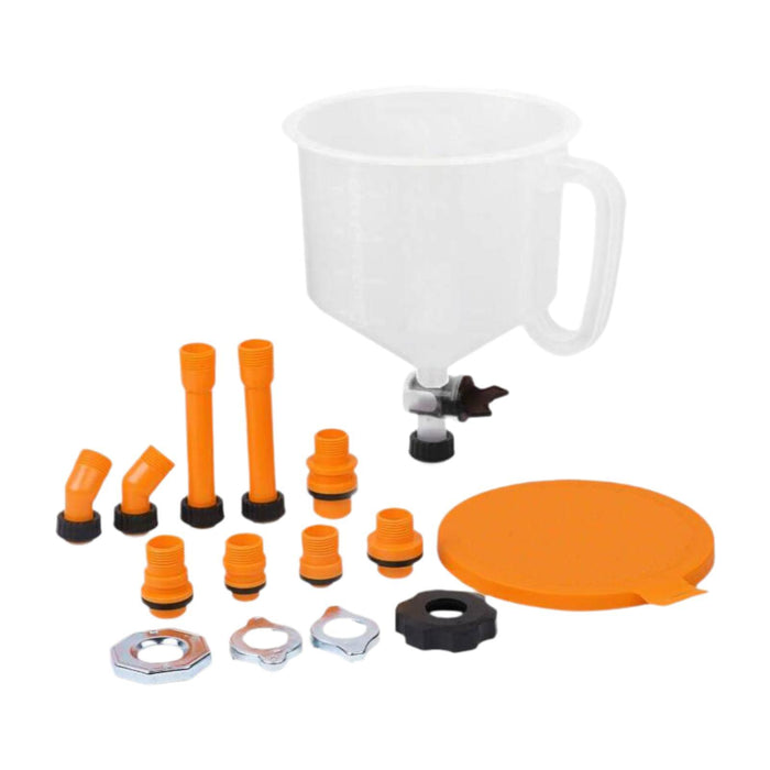 Crofta 16Pcs Generic Coolant Filling Funnel Set Replace No Spill Coolant Funnel Set