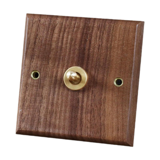 Crofta Wooden Lighting Switch Plate Premium Outlet Panel for Hotel Kitchen Room Single Lever