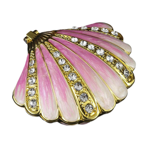 Crofta Jewelry Box Jewelry Holder Shell Trinket Box for Bedroom Living Room Dresser Pink