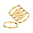 Crofta 5Pcs Bangle Bracelet Wrist Cuff Bracelet for Thanksgiving Engagement Wedding Gold