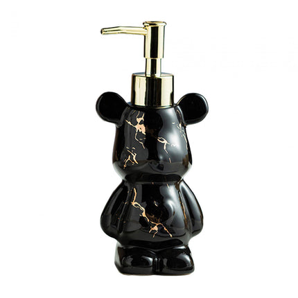 Soap Dispenser Cute Bear Shaped Dish Soap Dispenser for Office Tabletop Home Black