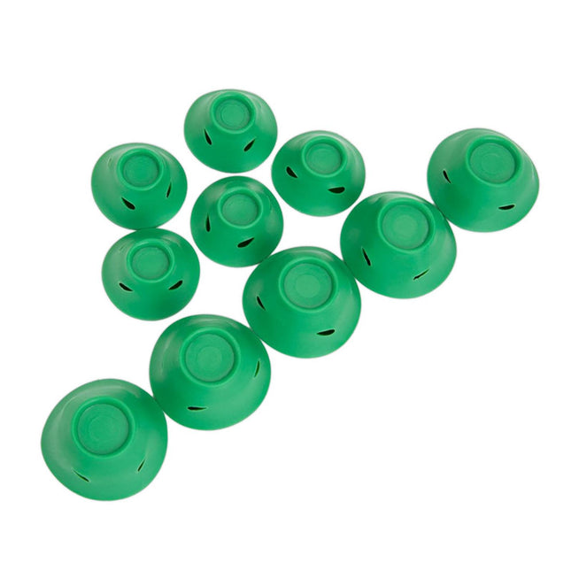 Crofta 10 Pieces Silicone Hair Rollers Curling Rods Headband Gift Household Durable Green