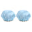 2 Pieces Women Reusable Shower Hats Waterproof Bathing Hair Caps Blue