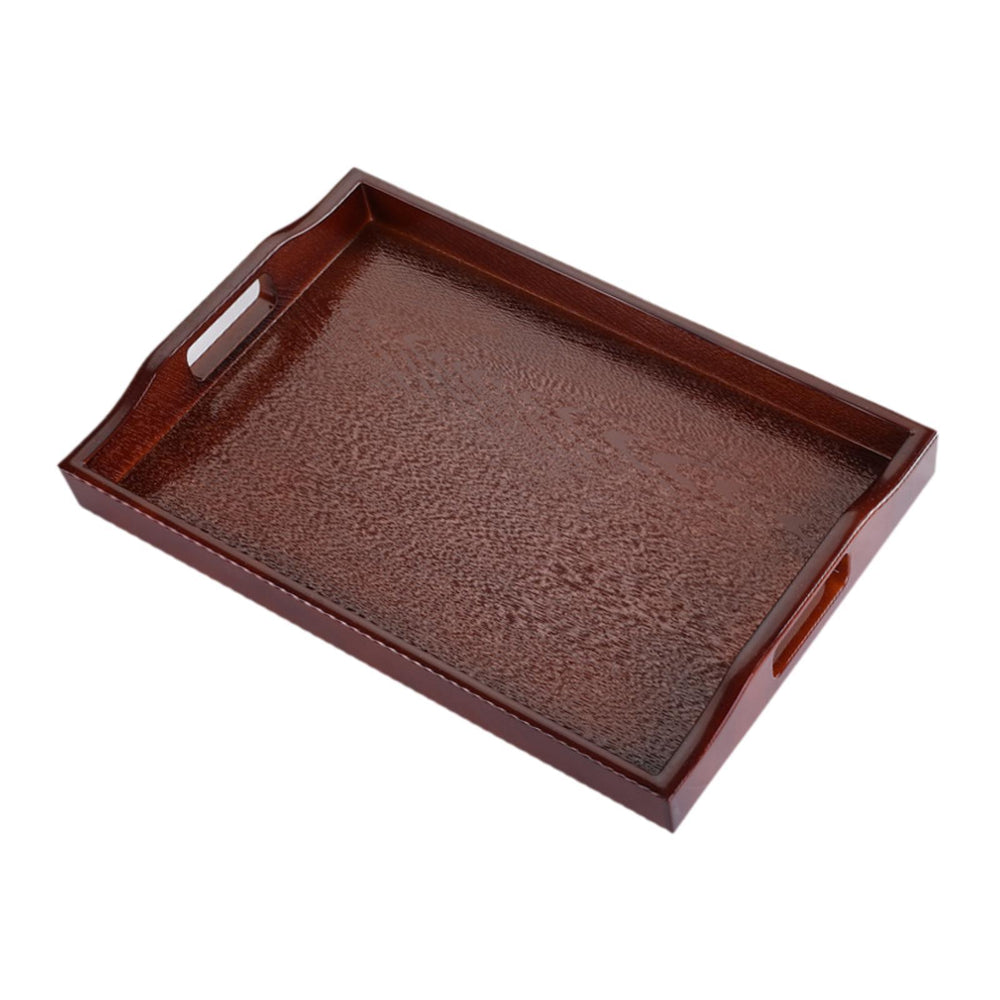 Crofta Bathroom Vanity Tray Anti Slip Kitchen Soap Tray for Countertop Dresser Soap M brown