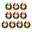 Crofta 10 Pieces Christmas Cupcake Toppers for Dessert Xmas Holiday Cupcake Toppers Wreath