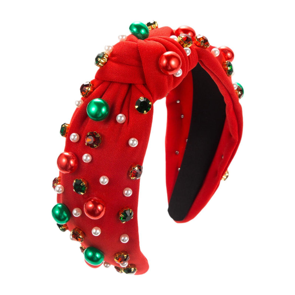 Crofta Xmas Hair Band Favors Photo Christmas Headband for Women Ladies Girls red