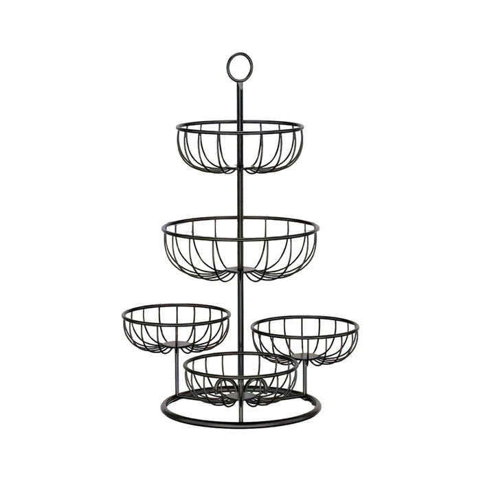 5 Tiered Wire Basket Stand Countertop Vegetable Bowl for Bread Onion Storage