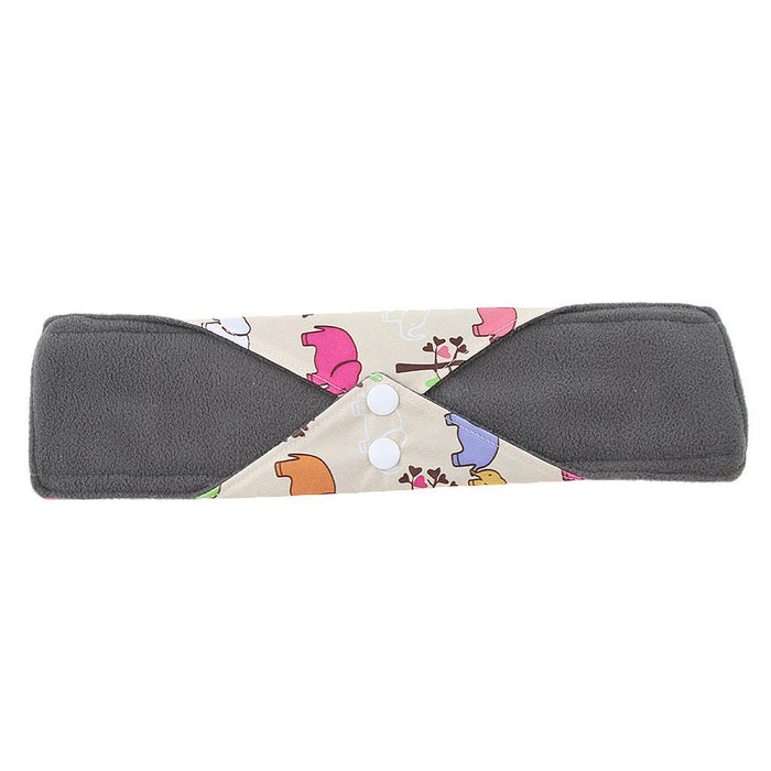 11.8 inch Washable Bamboo Cloth Menstrual Sanitary Pads Gray Bamboo Charcoal