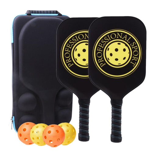 Crofta 2 Pieces Pickleball Paddles with 4 Balls for Training Indoor and Outdoor Gym Style B