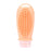 Crofta 2 in 1 Hair Shampoo Brush and Travel Bottle Silicone for Women Men Hair Comb orange