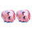 2 Pieces Waterproof Reusable Shower Cap Bath Hat for Women Lady Pink