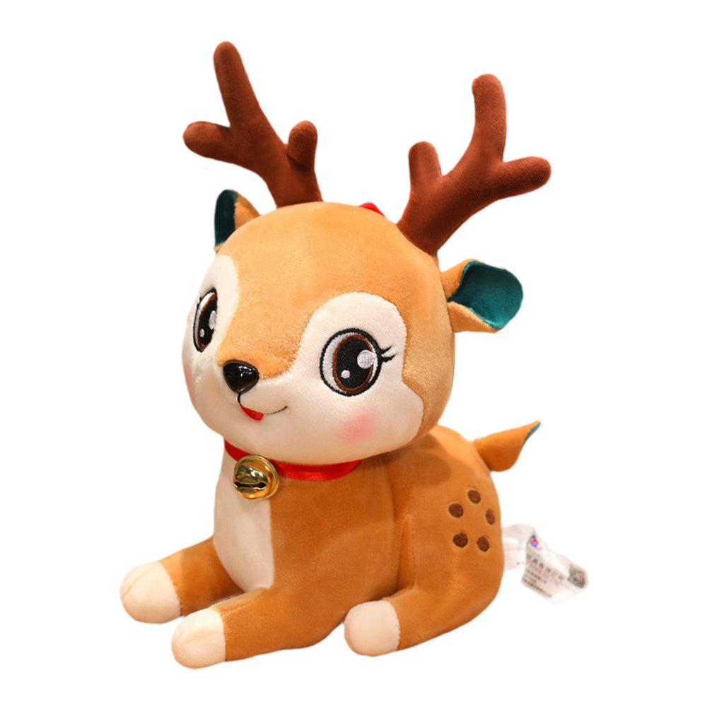 Crofta Christmas Plush Toy Hugging Gift Soft Xmas Doll for Boys Girls Tabletop Room Elk B