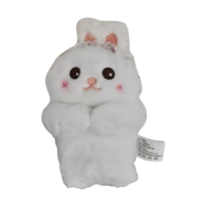 Crofta Wiper Shift Handle Cartoon Animal Plush Doll Cute Multipurpose Length 15.5cm Rabbit