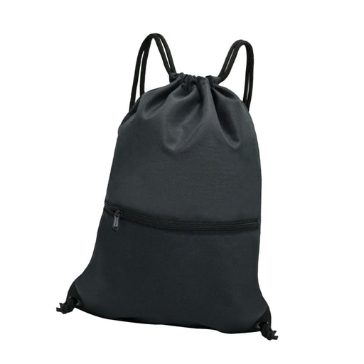 Crofta Drawstring Backpack Stylish Casual Drawstring Bag for Hiking Shopping Street Black