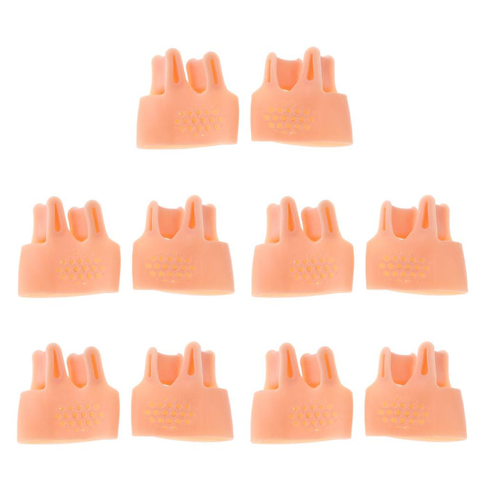 10 Pieces Gel Toe Sleeves Bunion Cushions Corns Protectors Cap Pad Skin