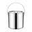 201 Stainless Steel Stockpot Oil Bucket Tall Cooking Pot for Household Hotel 11.5L