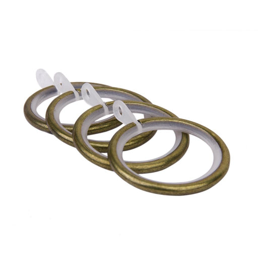 Crofta 10PCS Metal Curtain Rings Silencer Noise Reduction Curtain Accessories - Bronze