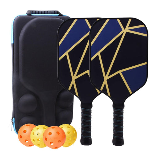 Crofta 2 Pieces Pickleball Paddles with 4 Balls for Training Indoor and Outdoor Gym Style A