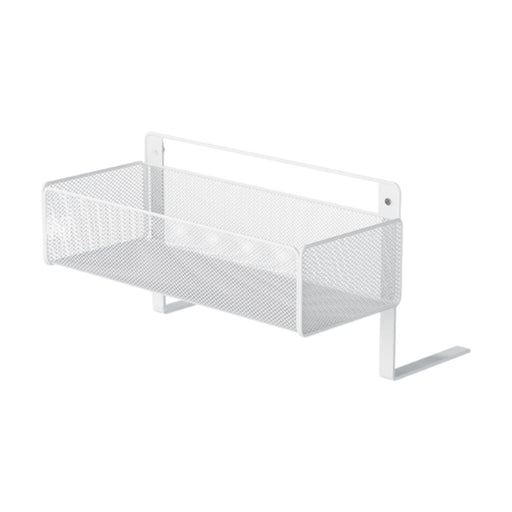 Bedside Shelf for Bed Decorative Mesh Storage Basket for Books Phones Office White