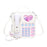 Telephone Crossbody Bag PU Phone Shaped Shoulder Bag for Makeups Cards Girls White