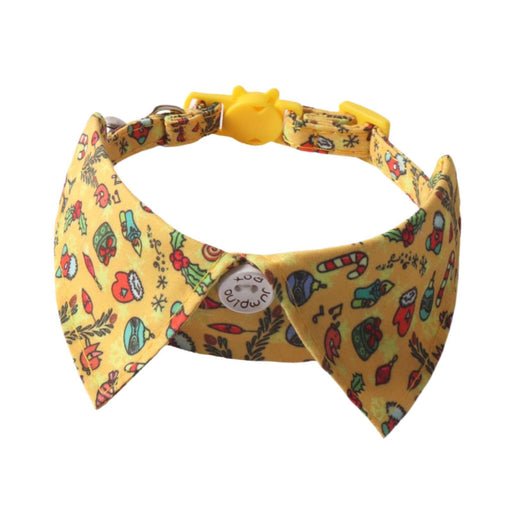 Crofta Christmas Cat Bowtie Adjustable Festive Cat Accessory for Kittens Small Dogs yellow