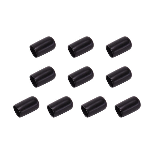 Crofta 10x Billiard Cue Tip Protectors Lightweight Portable Protective Stick Covers 11.5 mm  Black