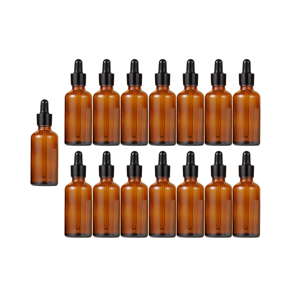 Crofta 15x Dropper Bottles Thick Refillable Durable Storage 30ml Tincture Bottles