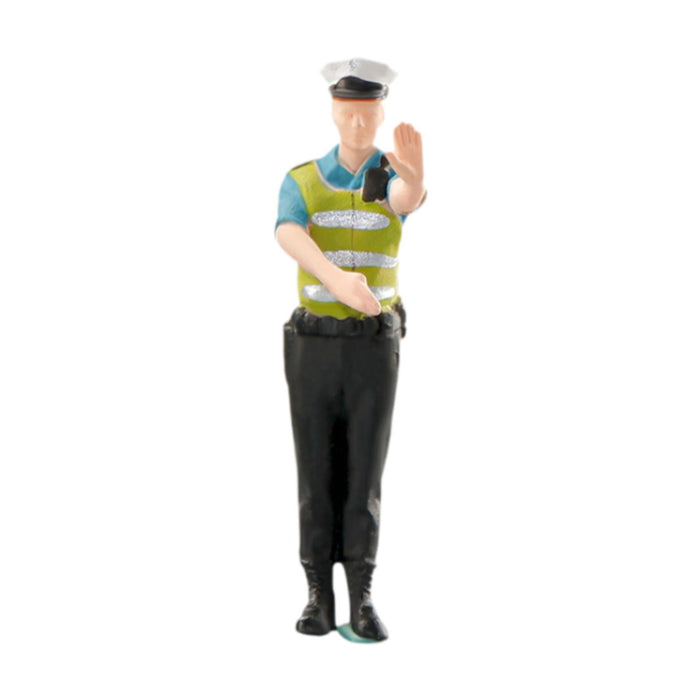 Crofta Miniature Traffic Police Figure Scenery Landscape Diorama Scenery 1:64 Scale Right to the gesture