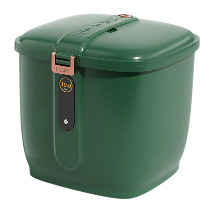 Rice Container Green Pantry Store Pet Food Storage Airtight Cereal Flour Bin L