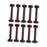 10x Wooden Empty Spools Wooden Spool for Arts Wire Weaving Embroidery Thread Brown