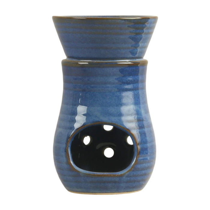 Crofta Essential Oil Burner Tea Light Candle Holder Office  Decoration Blue