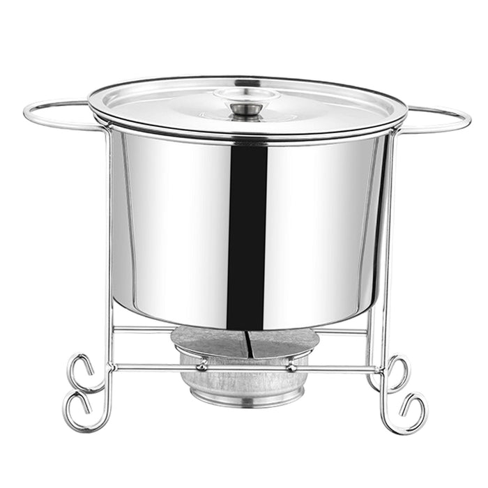 Stock Pot Round with Lid Hotpot Pot for Party Restaurant Pasta, Noodles, Egg without Handle