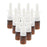 Crofta 10 Pieces 5ml Mini Plastic Nasal Spray Bottles Fine Mist Sprayer Pump Brown