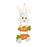 Crofta Wood Rabbit Decor Garden Yard Festival Holiday Easter Bunny Hanging Ornament